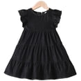 thumbnail image 1 of Qudderr Robe en Jean Décontractée pour Filles, Manches à Volants, Robe en Jean pour Filles de 2 à 9 Ans, Col Rond, Robe d'Été pour Filles, 1 of 9