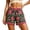 Army Green, variant on Women's Boho Floral Print Shorts Drawstring High Waisted Wide Leg Beach Vacation Outfits