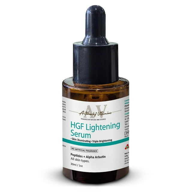 HGF Advanced aqua based Peptide Face Serum | Nonapeptide | Alpha arbutin | Hyaluronic based Face Serum for Pigmentation & Even Skin Tone - 30 ml | For All Type Skin