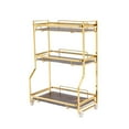thumbnail image 2 of 3 Tiers Countertop Organizer Gold Bathroom Vanity Counter Box W/ Storage Basket, 2 of 19