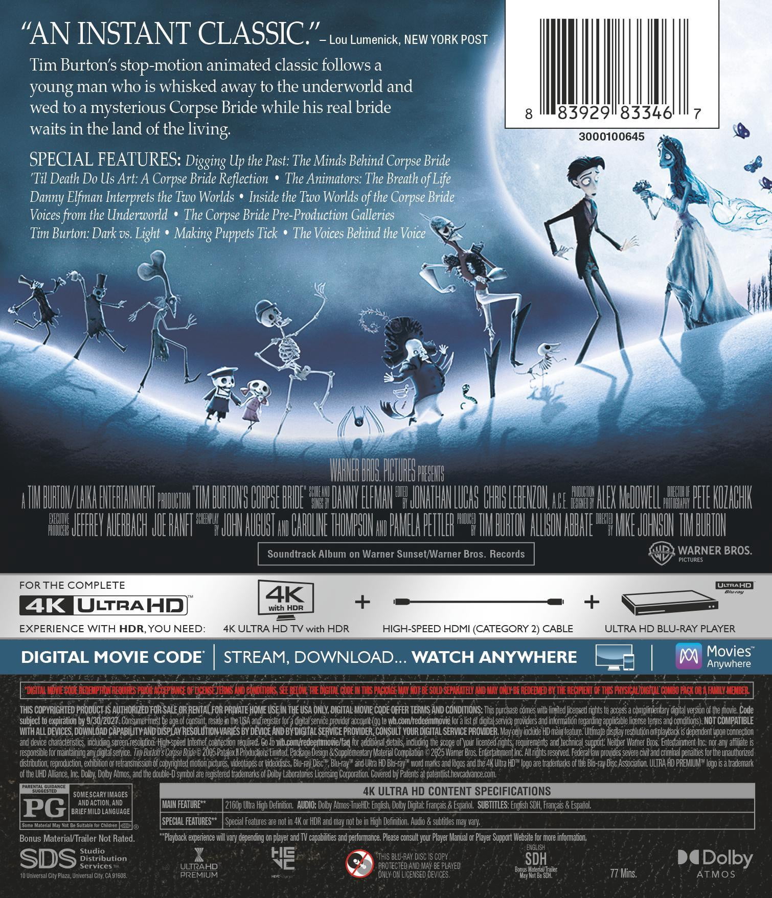 Warner Home Video - Corpse Bride [ULTRA HD] - Walmart.com