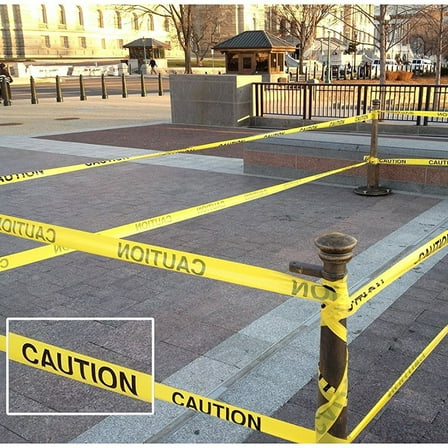 GOOHOCHY 100M Barricade Caution Tape Warning Tape for Law Enforcement Construction Safety