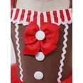 thumbnail image 4 of YONGHS Kids Girls Gingerbread Man Christmas Costume Sleeveless Ballet Dance Ice Skating Tutu Dress Red 14, 4 of 7