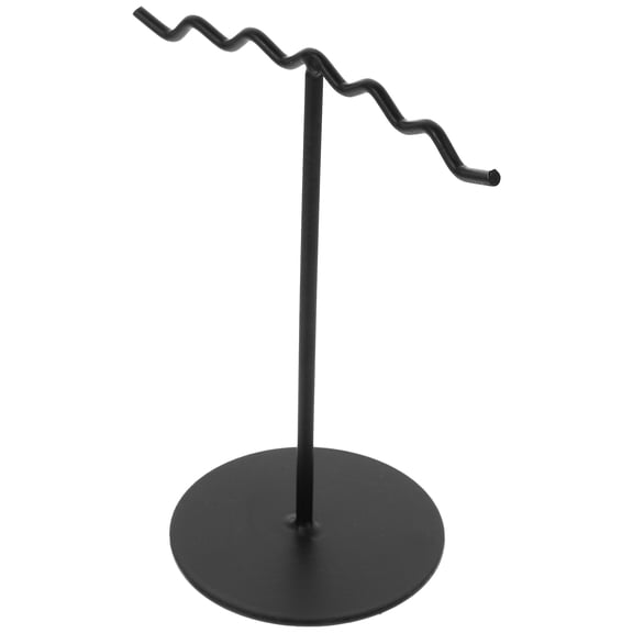 OFFIGAM Black Metal T-Shape Jewelry Display Stand for Home and Retail Use, Stylish Storage and Organization Solution