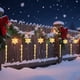 thumbnail image 1 of Decoraciones navideñas, adornos navideños, regalos navideños. Cortina de luces navideñas para exteriores con forma de carámbanos y copos de nieve, con control remoto., 1 of 5