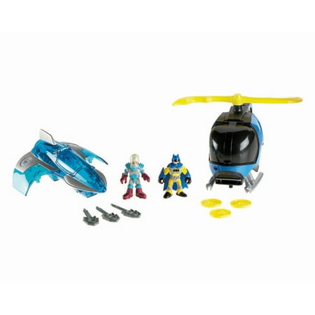 Imaginext DC Super Friends Batcopter and Mr. Freeze's Jet Play Set