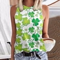 thumbnail image 2 of Spring Tops for Women Crew Neck Sleeveless St. Patrick'S Day Printed Compression Shirt Women,Green,S, 2 of 4