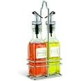 thumbnail image 3 of CUISINOX Cruet Oil and Vinegar Bottles Set with Dripless Spouts and Wire Caddy, English Labels - 6 oz. each, 3 of 4