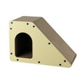 thumbnail image 5 of THE LICKER STORE Kento 23.63" Minimalist Cardboard Angled Cat Cave Scratcher with Catnip, Almond, CSR1008A, 5 of 7