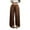 Brown, variant on Fiaer Women Leopard Satin Pajamas Pants High Waisted Trendy Sleepwear Trousers Wide Leg Baggy Casual Comfort Lace up Pjs Slacks White XS