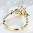 thumbnail image 3 of solitaire jewels 1.7CT Twisted Shank Oval Moissanit Engagement Ring For Women, 18K Yellow Gold, 3 of 6