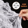 thumbnail image 5 of FGY Spider Web Decoration 480 Sqft Stretchable Halloween Cobwebs with 20 Fake Spiders for Indoor/Outdoor, 5 of 5