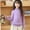 Purple, variant on Thetops Little Girls Khaki Flock Sweater - Ruffled Mock Neck Diamond-Knit, Warm Soft for Daily/Casual, Size 5-6T