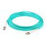 UPC: 0821455044810 | AddOn 1m Laser Optimized Multi-Mode fiber (LOMM) Duplex LC/LC OM4 Aqua Patch Cable