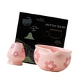 thumbnail image 4 of 2 cuencos y soportes para batidor de matcha hechos a mano de porcelana con pico. C, 4 of 9