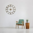 thumbnail image 6 of Sorbus  Large 24 inch Decorative Round Analog Wall Clock Battery Operated With Numeral Style Design - 24" Bronze, 6 of 7