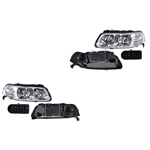 Par de Faros Pointer 2000 A 2005 Volkswagen Fdo Crom P/Halog DEPO .
