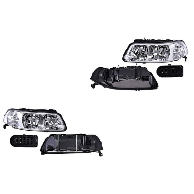 Par de Faros Pointer 2000 A 2005 Volkswagen Fdo Crom P/Halog DEPO .