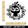thumbnail image 2 of Cute Kawaii Peacock Bird Self-Inking Rubber Stamp Ink Stamper - Purple Ink - Small 3/4 Inch, 2 of 7
