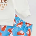 thumbnail image 4 of TOWED22 Infant Kid Girl CartoonFall Winter Clothes Set 2pcs Long Sleeve Soft Sweatshirt and Elastic Waist Joggers Outfits Clothing(White,12-18 M), 4 of 8