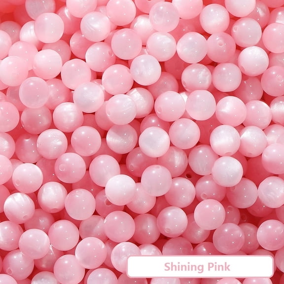 RuiJiao Clearance 20Pcs Resin Beads 8mm Multicolor, Bulk Silicone Beads 8mm for Keychain Pens and Bracelet Making