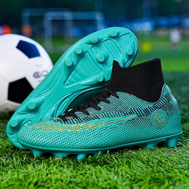 Botas de entrenamiento de fútbol zapatos de espiga profesionales de la espiga no resbalada zapatos de fútbol atlético encaje para interiores al aire libre