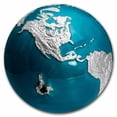 thumbnail image 2 of 2022 Barbados 3 oz Silver Blue Marble: Meteorite From Space, 2 of 4