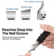 thumbnail image 3 of Black Anti-Slip Grip Gear Lock Nail Clipper Set with Ultra-Sharp Curved Tips for Thick Hard & Ingrown Toenails, Ergonomic Angled Clippers, 3 of 9