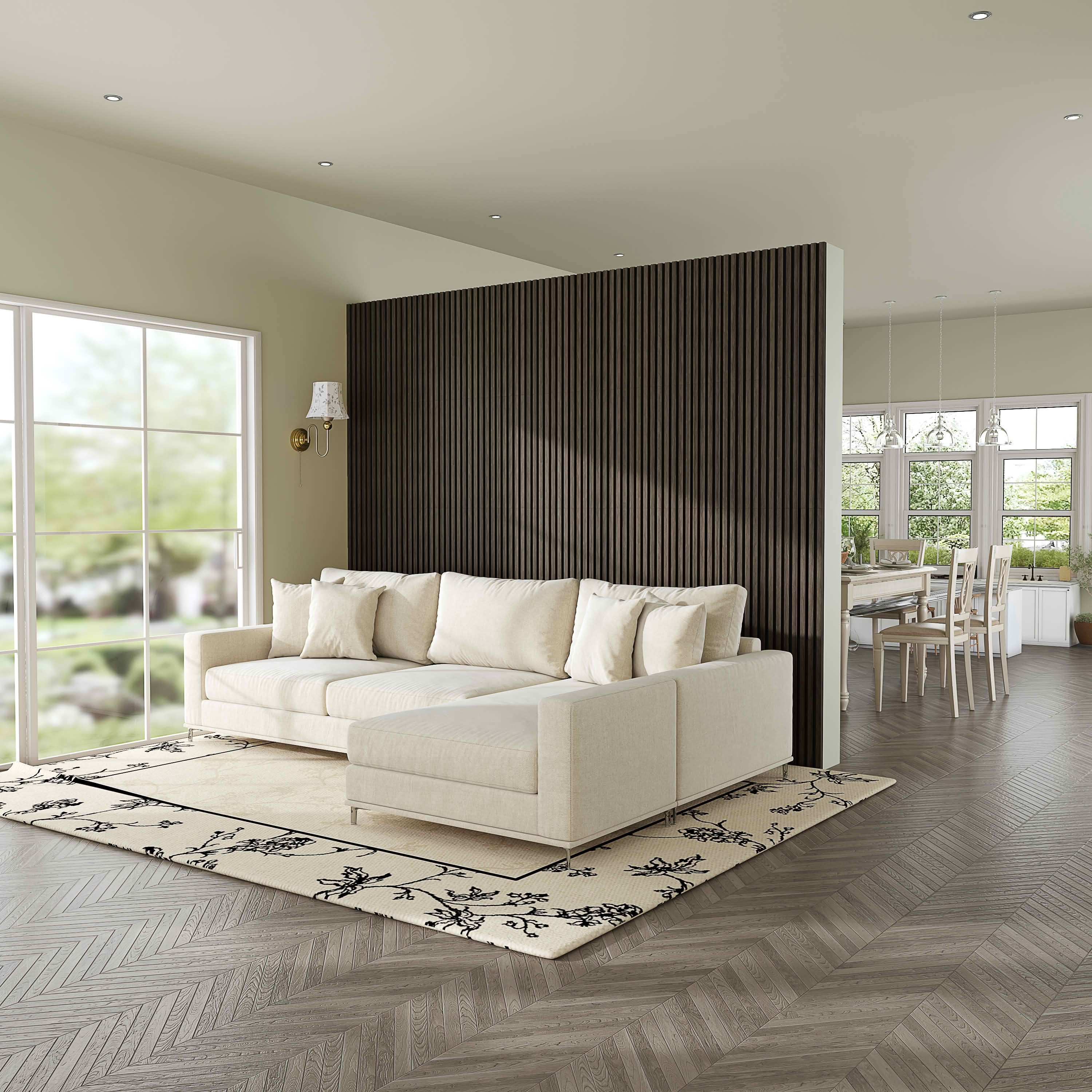 MAYEERTY Walnut Wood Veneer MDF Sound Absorbing Panel for Wall Decor, 24x24x1 Inch, 4 Pack