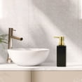 thumbnail image 2 of Unique Bargains 1 Pc Classic Square Soap Pump Dispenser for Laundry Rooms 350ml Black Gold Tone, 2 of 6