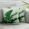 thumbnail image 3 of Nawypu  Summer Style Home Decorative Throw Pillow Covers Vintage Tropical Green Leaves Cushion Case Plant Palm Monstera Leaf Pillowcase, 3 of 5
