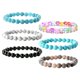 thumbnail image 1 of Pulsera de cuentas, pulseras elásticas elásticas, pulseras de cuerda trenzada ajustables para hombres y mujeres, 1 of 5