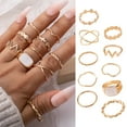 thumbnail image 2 of Grofry 10 Pcs Gold Knuckle Rings Set for Women Boho Twist Cross Irregular Geometric Rings Stackable Midi Rings Pack Gift for Various Occasions, 2 of 7