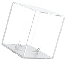 LAMIRO Softball Baseball Holder Box for Organization & Showcases, Football Display Case, Acrylic Clear Display Box with Stand