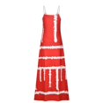 thumbnail image 5 of Robe Longue Boho pour Femmes à Bretelles Spaghetti Sans Manches à Rayures Imprimées d'Été Décontractée Longue, 5 of 5