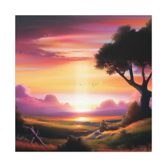Golden Cascade of Bliss - Canvas