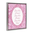 thumbnail image 2 of Stupell Industries Shabby Chic Smart Brave & Kind Ornate Pink Gray Floating Frame Canvas Art, 17 x 21, by Lil' Rue, 2 of 8