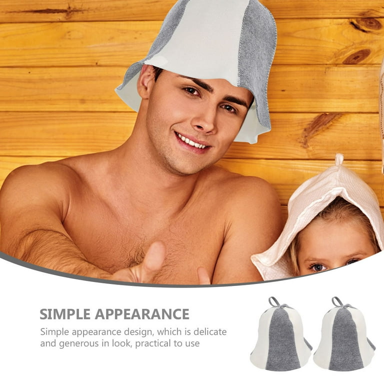 2Pcs Sauna Hat Comfortable Sauna Hat Felt Bathing Hat Sauna Mat Felt Sauna Hat for Women Girl