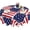 Flag Plaid, variant on Fall Tablecloth Autumn Maple Leaf Tablecloth Round 60 Inch Washable Reusable Fall Leaf Table Cloth for Home Parties Dinner Picnic Dining Kitchen Decor