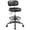 Black-PU Leather, variant on Romorgniz Drafting Chair with Double-Layer Backrest & 17.32" Wide Seat Height-Adjustable Office & Bar Height Chair, Velvet Pink