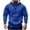 Blue, variant on Riecok Sweaters for Men Zipper Hoodie Drawstring Solid Color Long Sleeve Tops with Pocket Lightweight Sweat Shirts Brown 2XL
