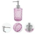 thumbnail image 5 of Unique Bargains 1 Pc Elegant Soap Pump Dispenser for Bathroom 11.15oz Pink Silver Tone, 5 of 6