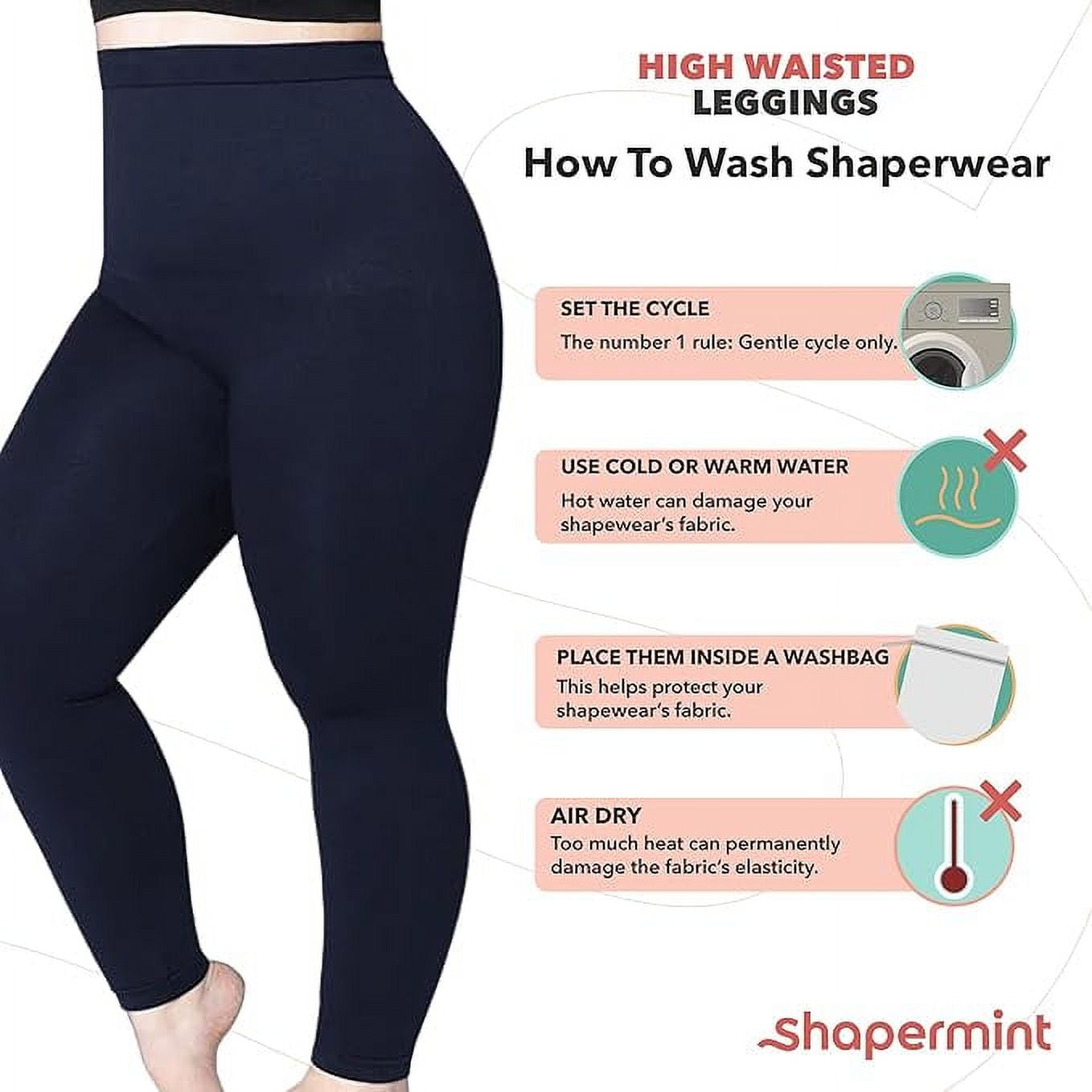 Shapermint High Waisted Active Shaping Leggings Pockets Smooth