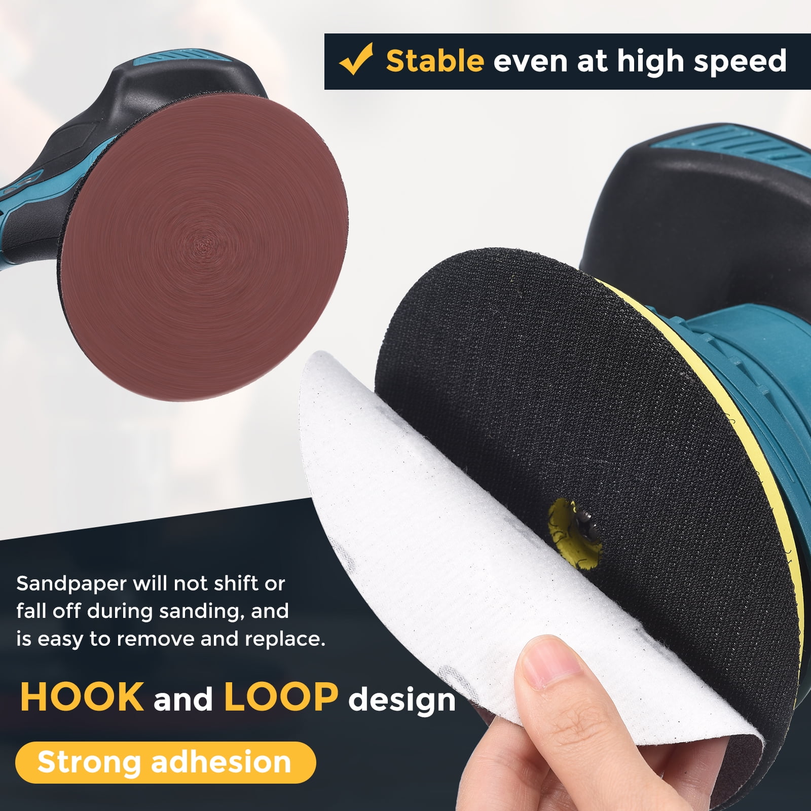 30 Pcs 10 Inch Sanding Disc 40/60/80/120/180 Grit Hook and Loop Sandpaper Random Orbital Sander Pads for Woodworking Automotive Metal Polishing, Red