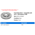 thumbnail image 2 of Front Brake Rotor - Compatible with 2019 - 2022 Mazda 3 FWD 2020 2021, 2 of 2