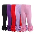 thumbnail image 6 of FNNMNNR Baby Toddler Girls Cotton Ruffle Leggings Infant Solid Color Ruffle Leggings Pants for 12M-8T, 6 of 6