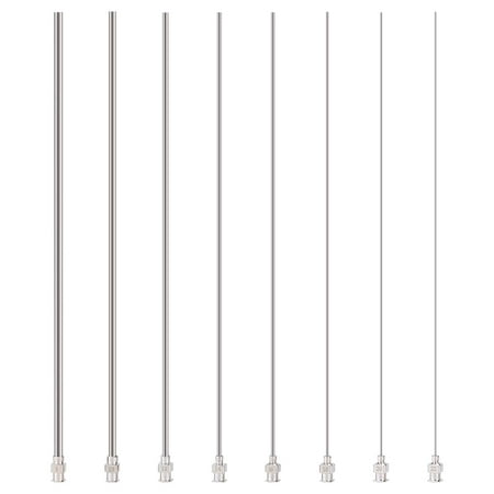 8 Size 304 Stainless Steel Dispensing Needle Blunt Glue Bottle Needle with Luer Lock for Glue Alcohol Essential Oil Dispensers Needle Length: 8.3inch