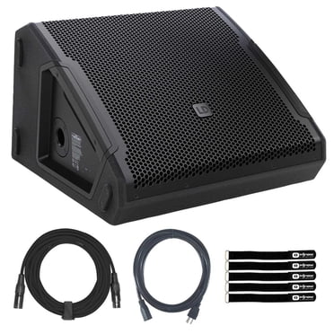 LD Systems MON 15 A G3 15" Powered Coaxial Stage Monitor with Connecting Cables Package