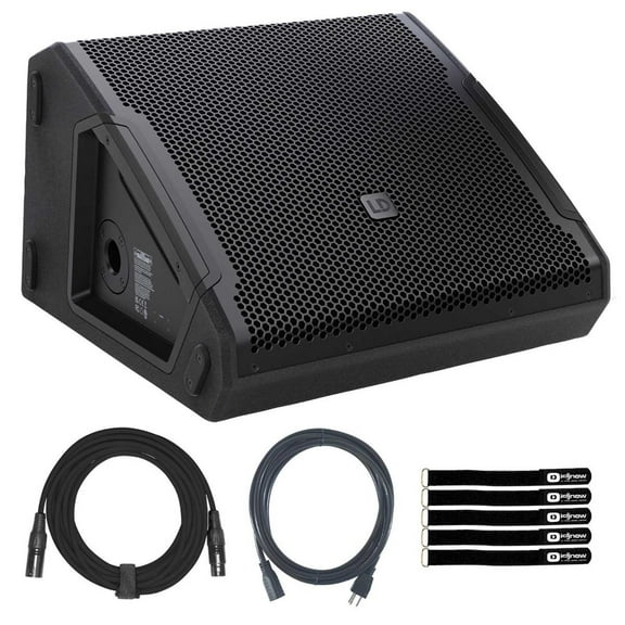LD Systems MON 15 A G3 15" Powered Coaxial Stage Monitor with Connecting Cables Package