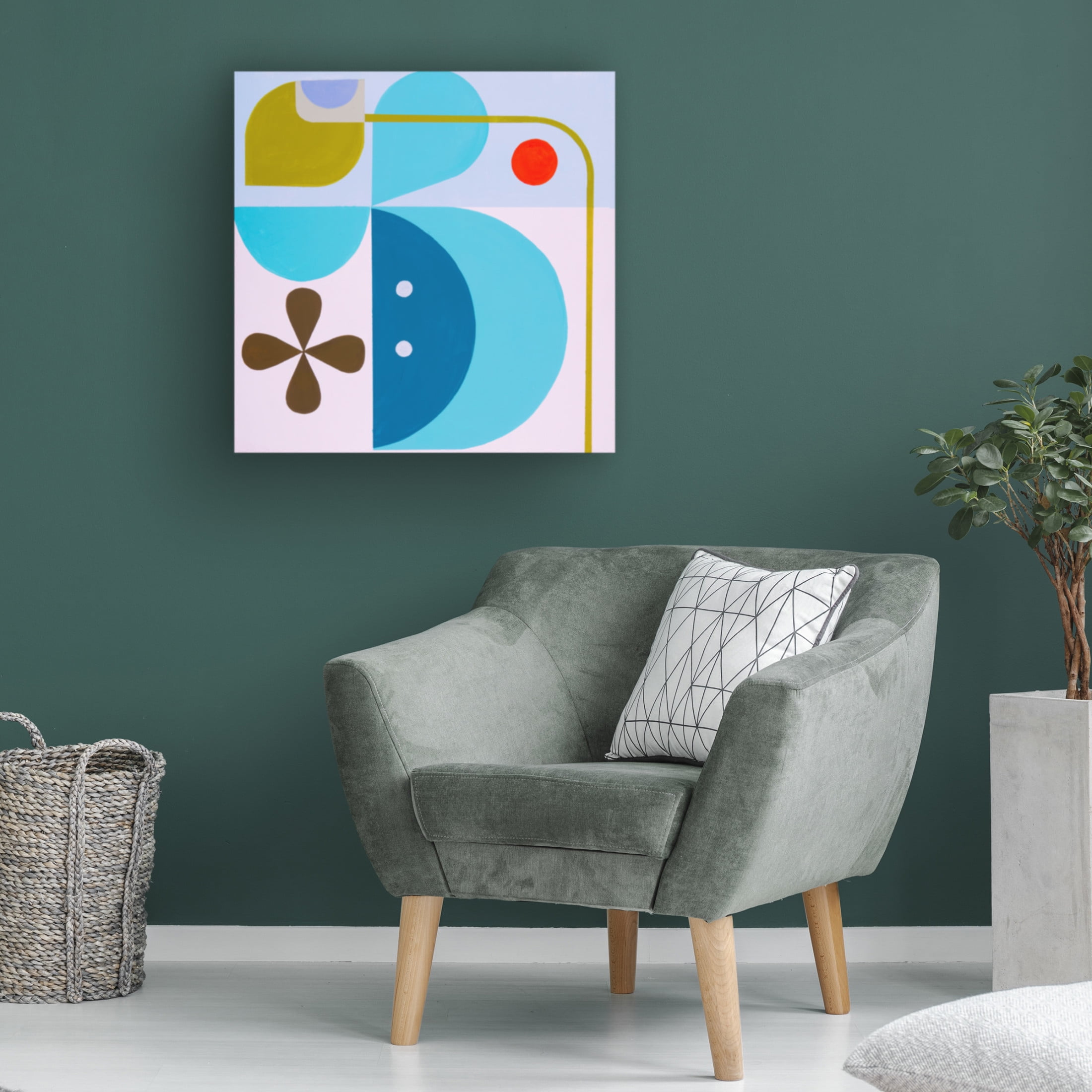 Canvas Wall Art - Marion Griese 'Running Toward The Sun 11' Wall Art for Living Room, Bedroom, or Office Décor by Trademark Fine Art - 14 x 14 Inches